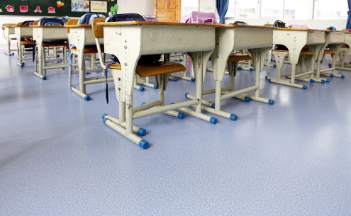 騰方講解學(xué)校用PVC塑膠地板價格【騰方PVC地板】
